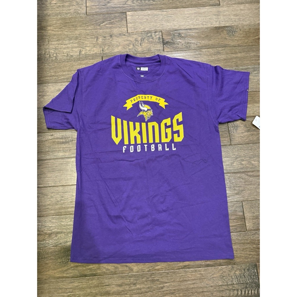 NFL Team Apparel Minnesota Vikings T-Shirt Mens Large Purple Graphic Tee NWT